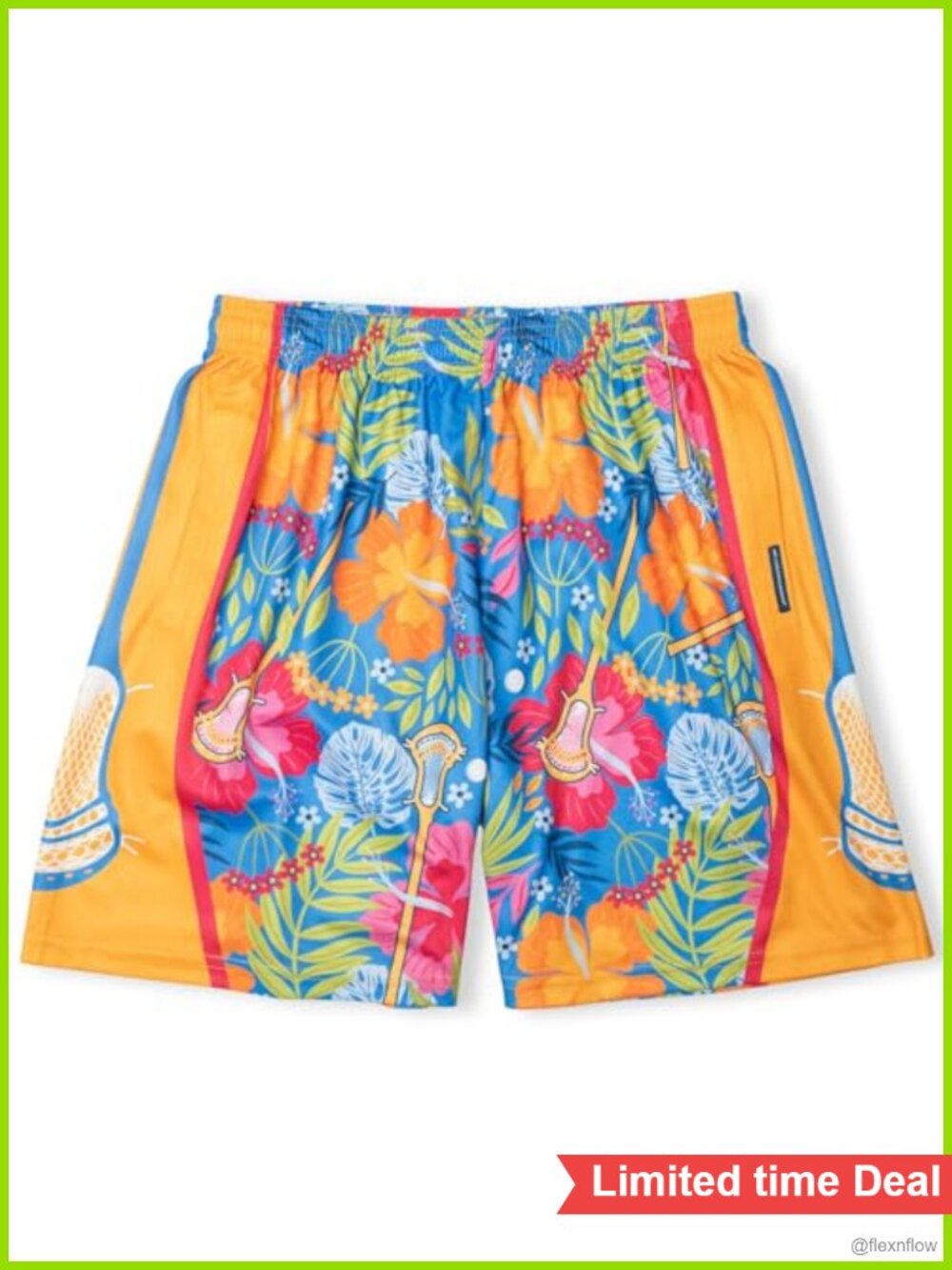 Lacrosse Athletic Shorts Moisture-Wicking Drawstring Side Pockets
